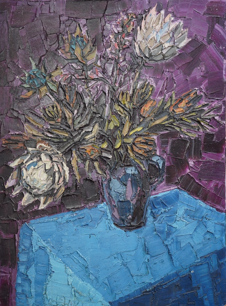 David Smith (British, 1930-1999), No.2 Proteas, impasto on board, 122 x 92cm